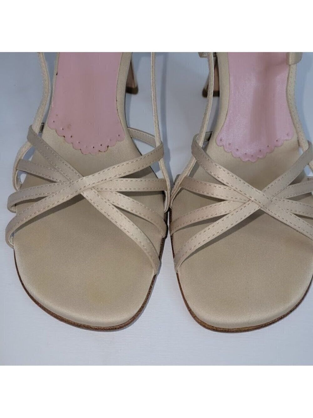 BP Nordstrom Lauren Strappy Sandal Ivory Beige Dressy Shoe Women's Size 6.5 - Picture 4 of 15